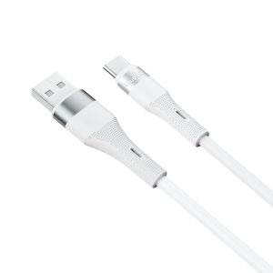 CA34-063-白底 TRUSMI CA34-061/062/063/064 3A USB-A to C Silicone Cable White 1M