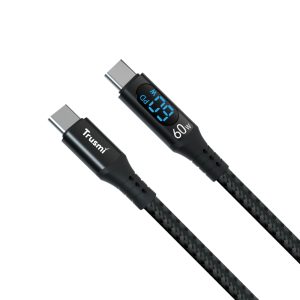 CA38-106-白底 TRUSMI CA38-106 60W CC Digital Fast Charging Braided Cable