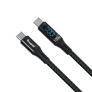 CA38-107-白底 TRUSMI CA38-107 100W CC Digital Fast Charging Braided Cable