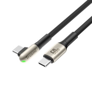 CA49-11-白底. TRUSMI CA49-11 60W CC Angled LED Zinc Alloy Braided Cable