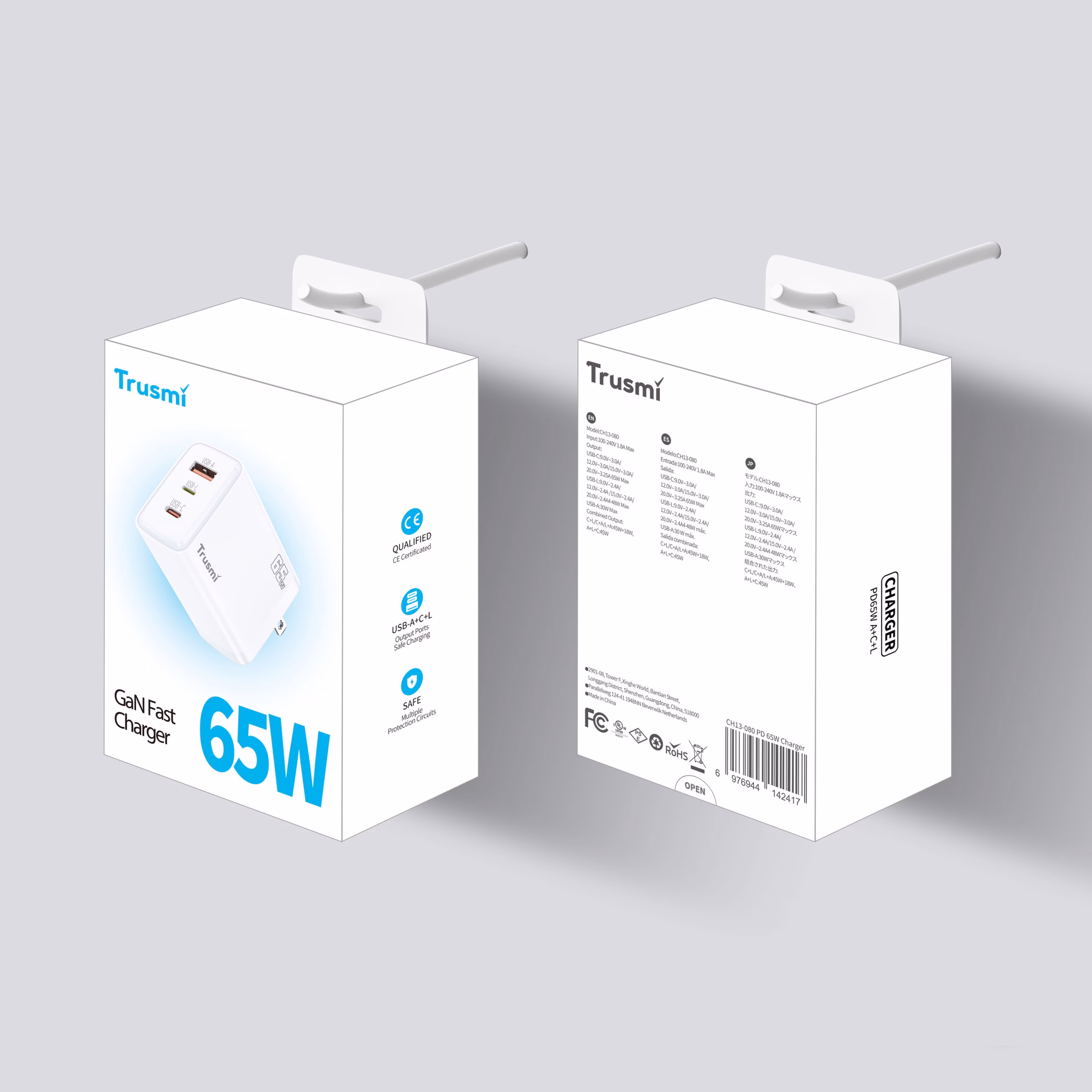 TRUSMI CH13-080 PD65W A+C+L GaN Fast Charger - Image 6