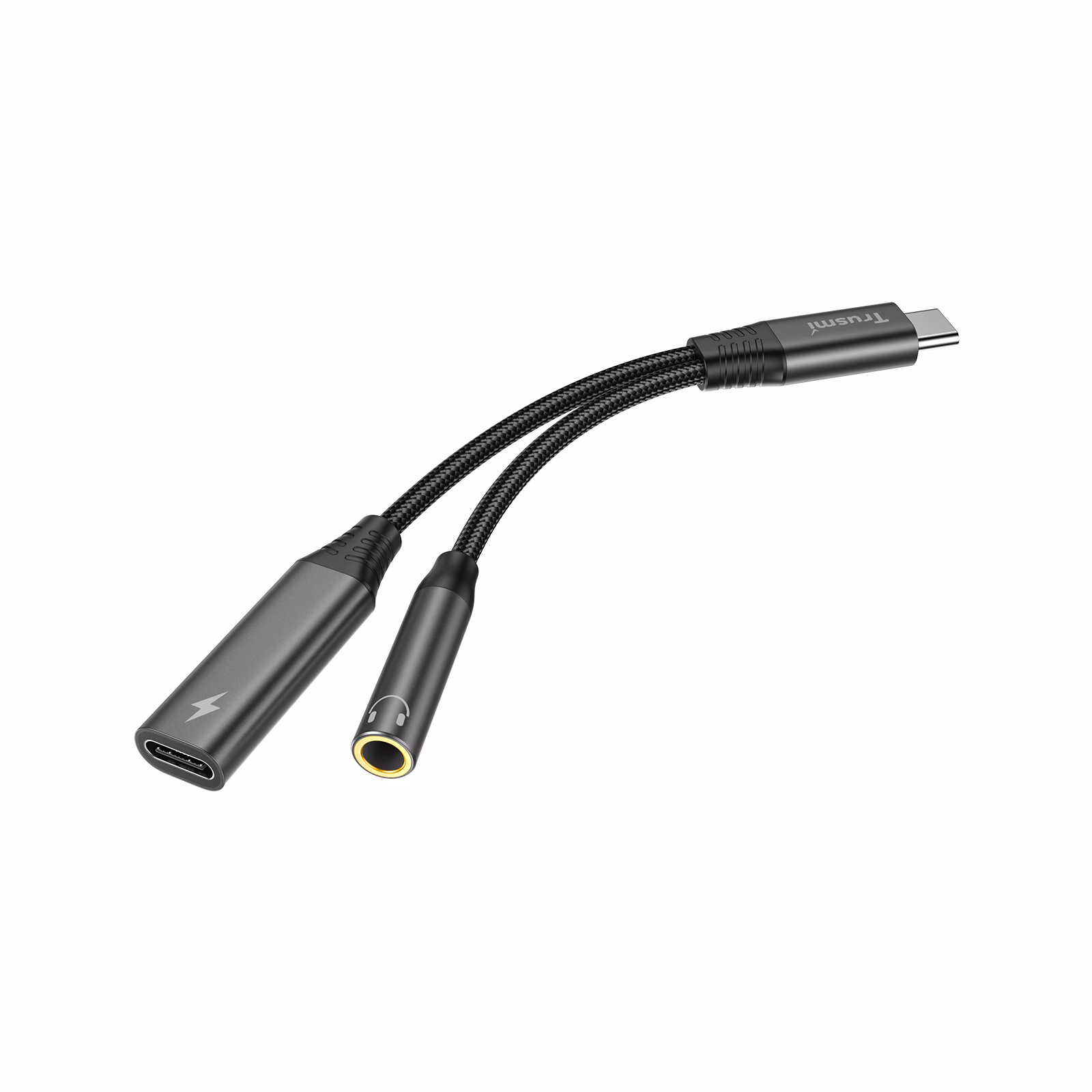 TRUSMI CA50-01 2-in-1 CC+3.5mm 4-Level Audio Female Adapter Cable - Image 2