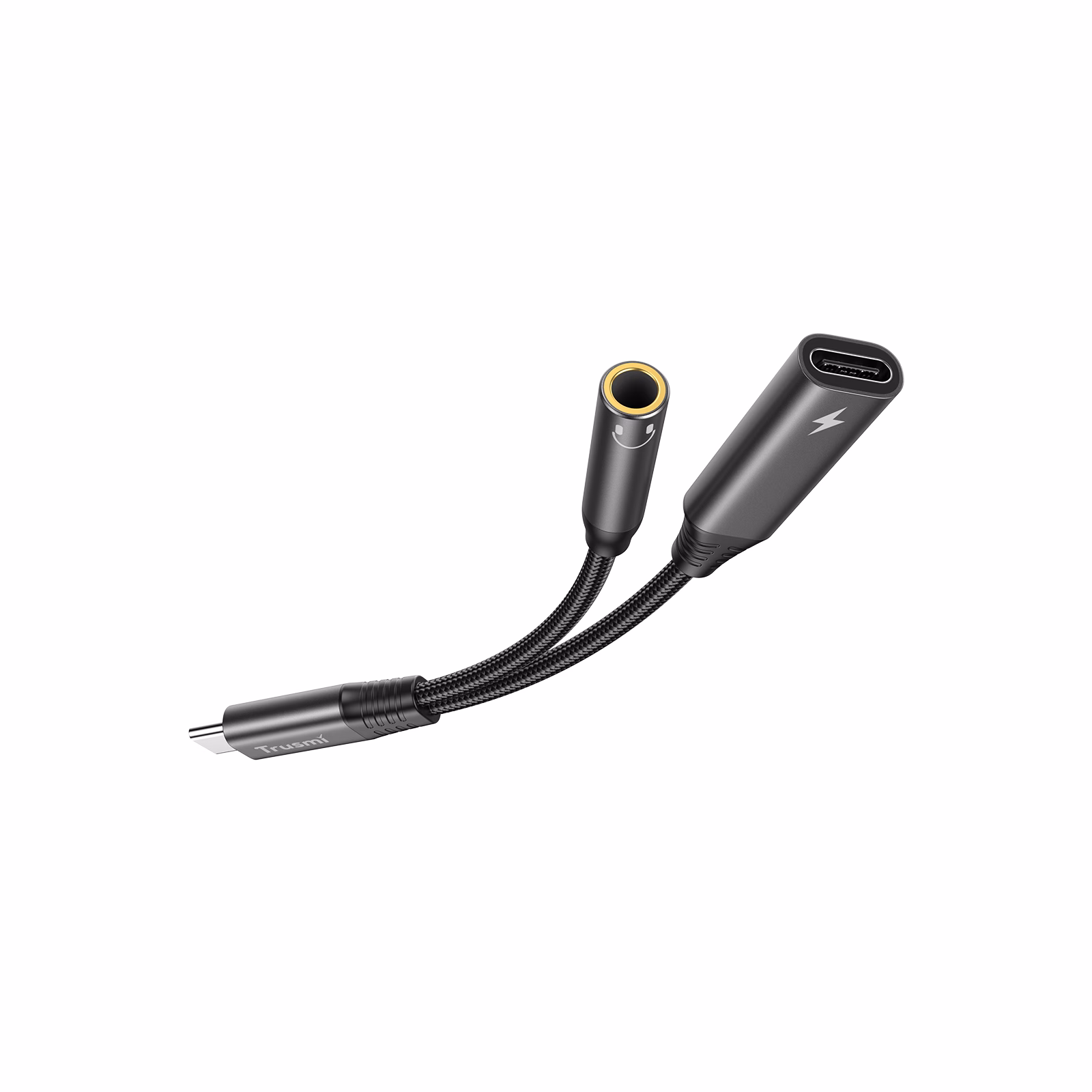 TRUSMI CA50-01 2-in-1 CC+3.5mm 4-Level Audio Female Adapter Cable - Image 4