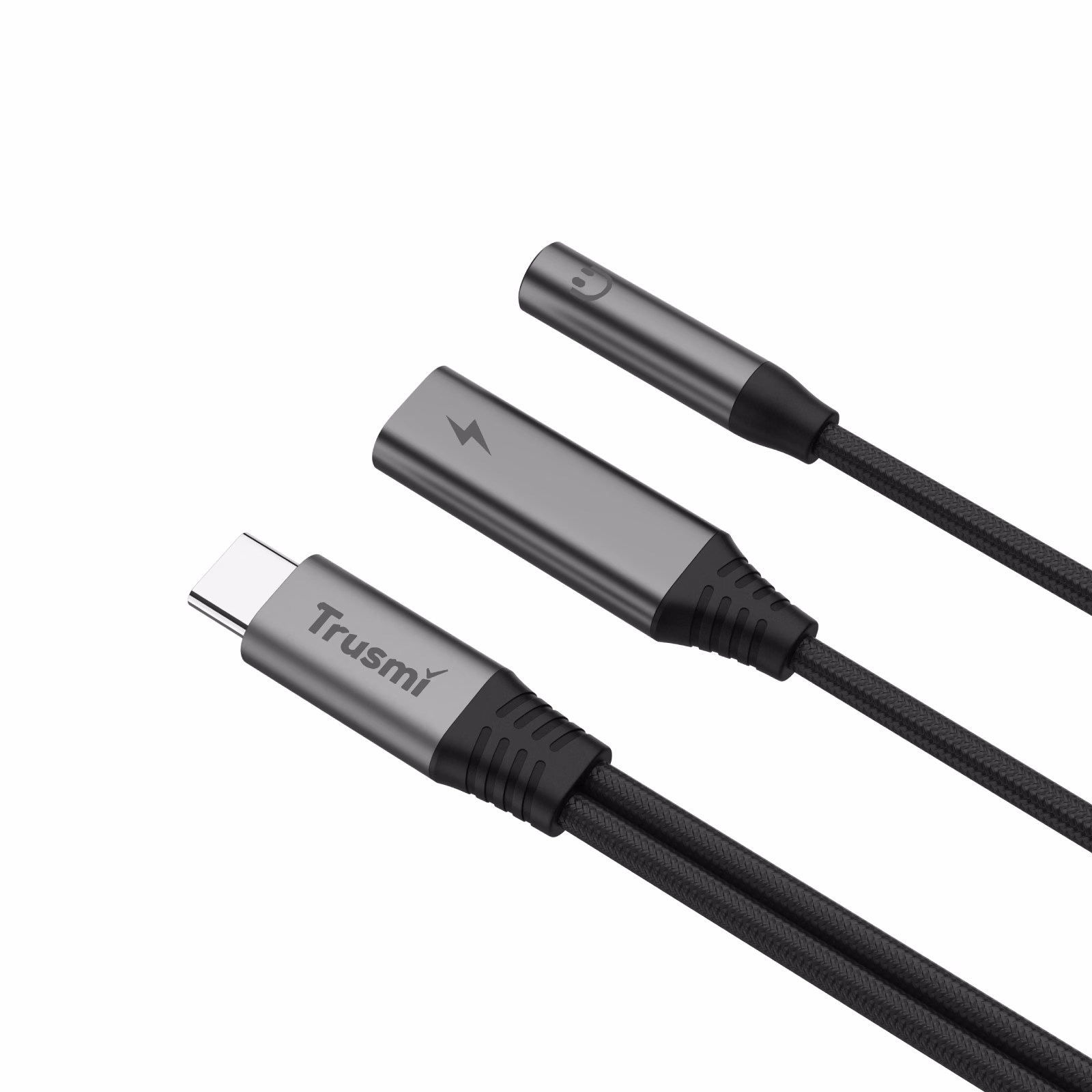 TRUSMI CA50-01 2-in-1 CC+3.5mm 4-Level Audio Female Adapter Cable