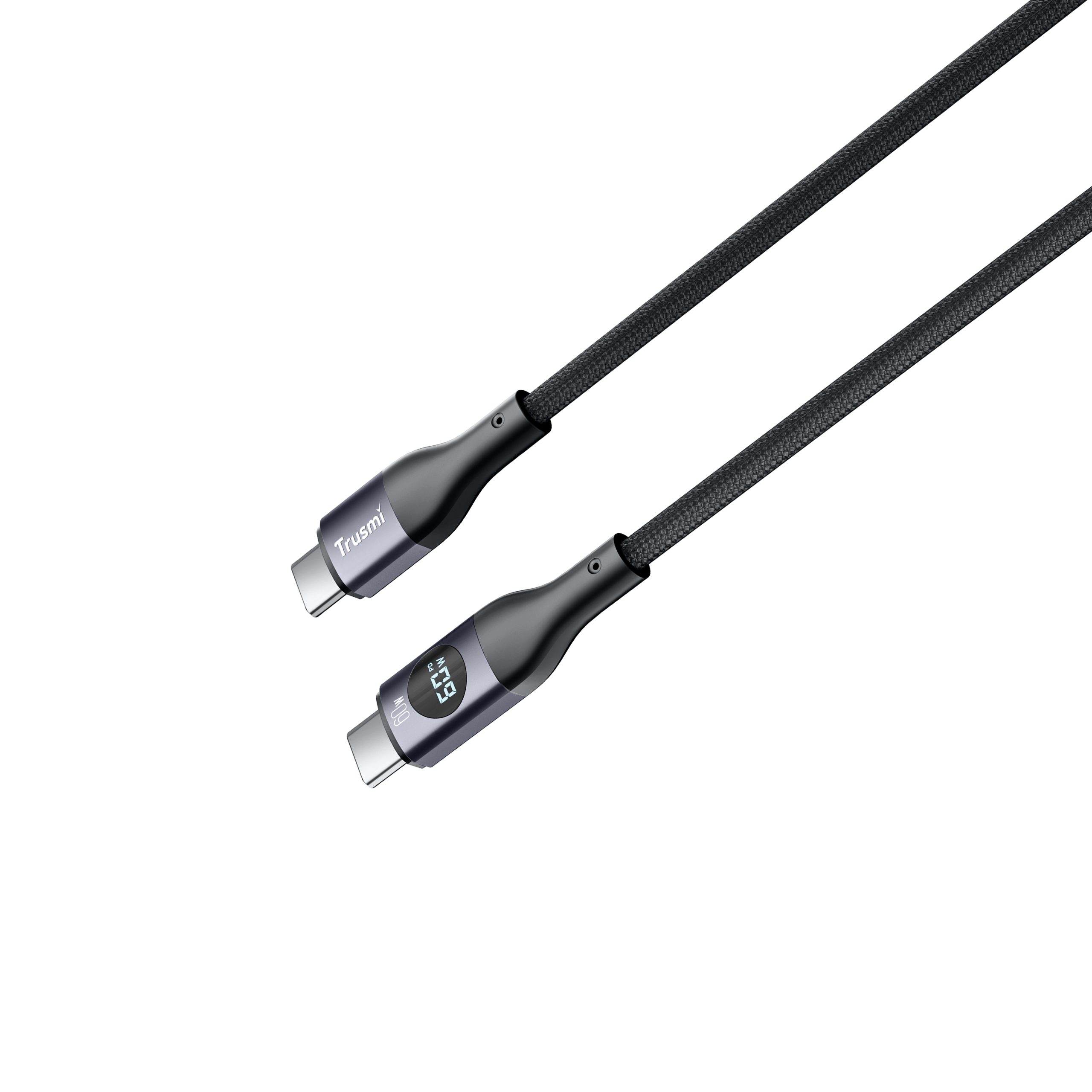 TRUSMI CA38-01 60W CC Digital Fast Charging Braided Cable - Image 3