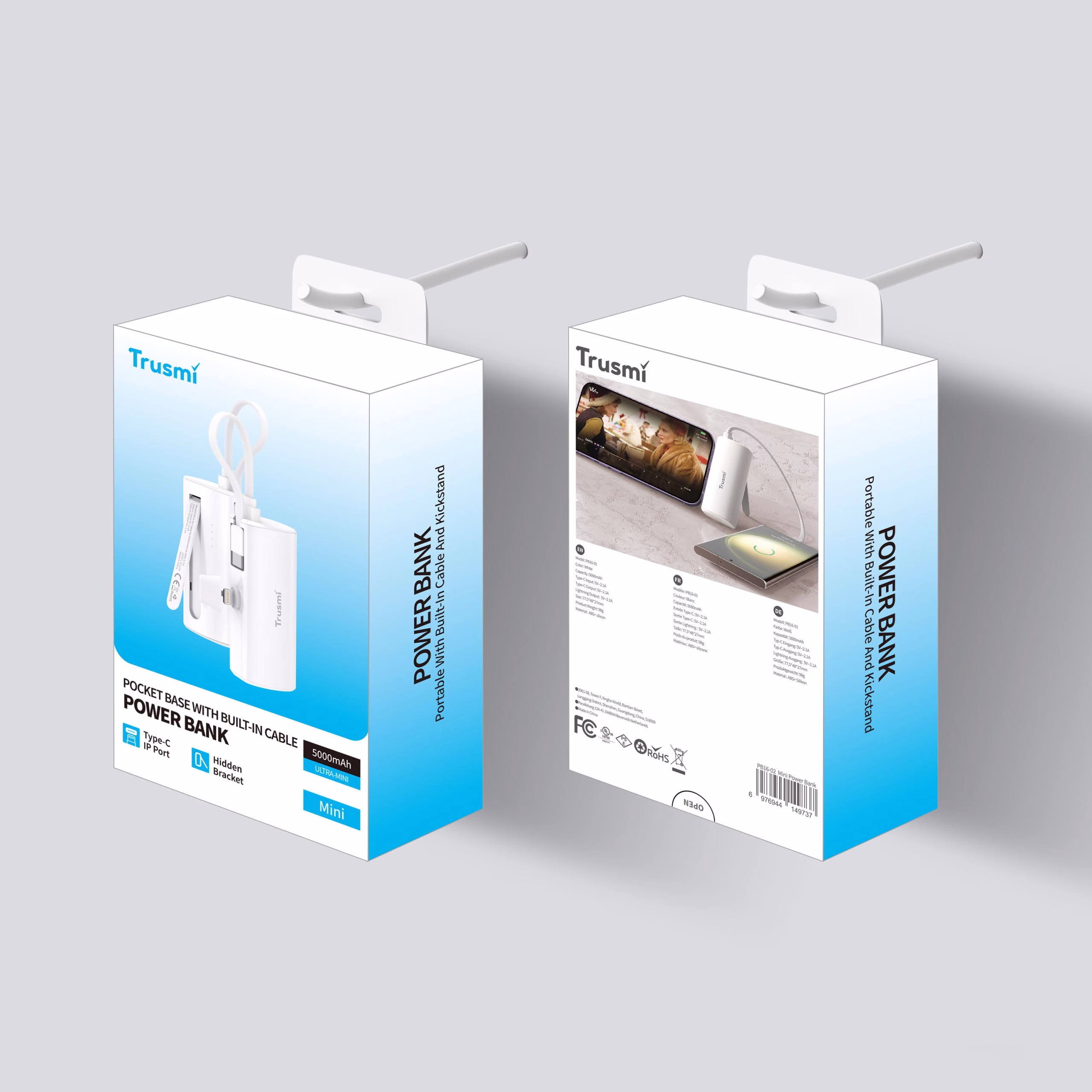 TRUSMI PB16-02 5V 2.1A Portable Power Bank with LC - Image 5