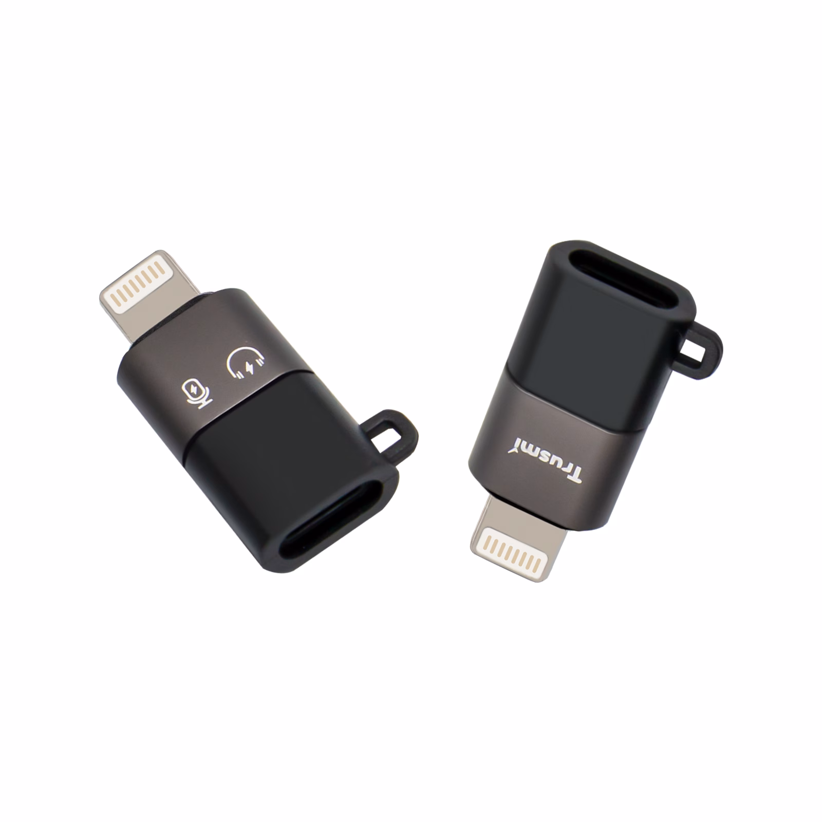 TRUSMI CA01-01 iP Male to Type-C female Audio Charging Adapter Gray