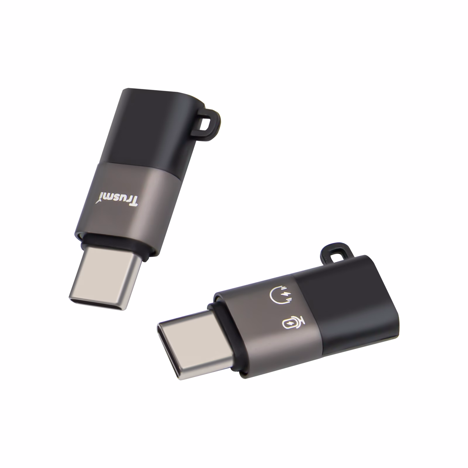 TRUSMI CA01-02 Type-C Male to L Female to Charging Adapter Gray - Image 2