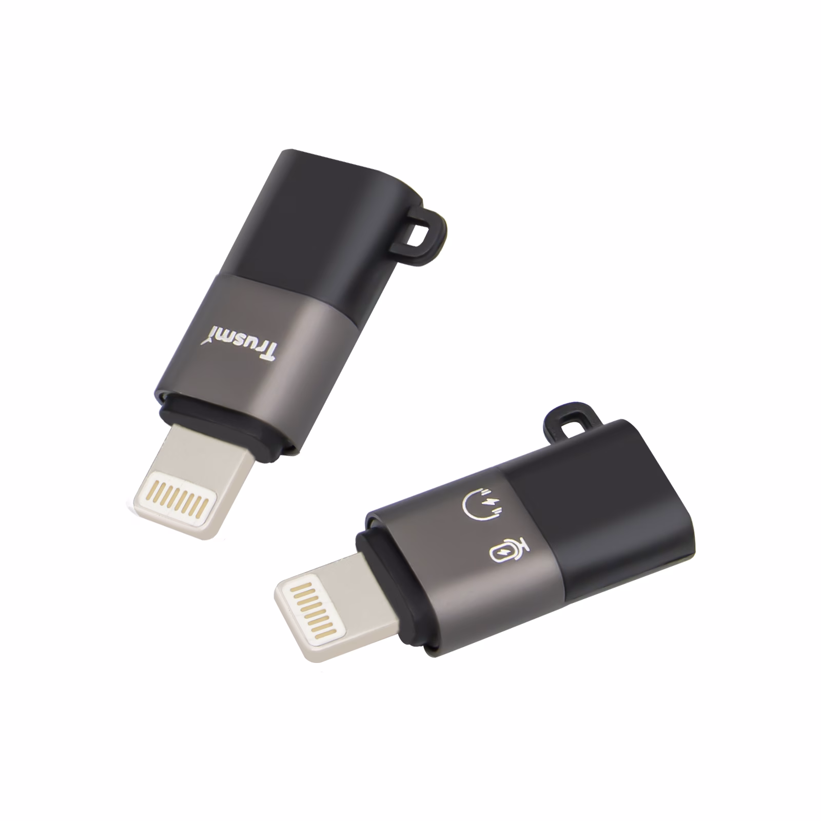 TRUSMI CA01-01 iP Male to Type-C female Audio Charging Adapter Gray - Image 4