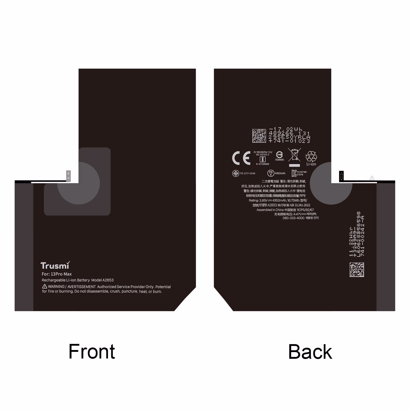 TRUSMI for Apple iPhone 13 Series Battery - Image 4
