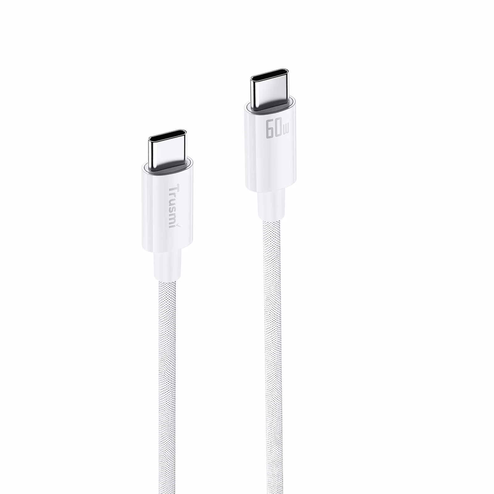 TRUSMI CA55-03 60W C To C Braided Charging Cable White 1M - Image 3