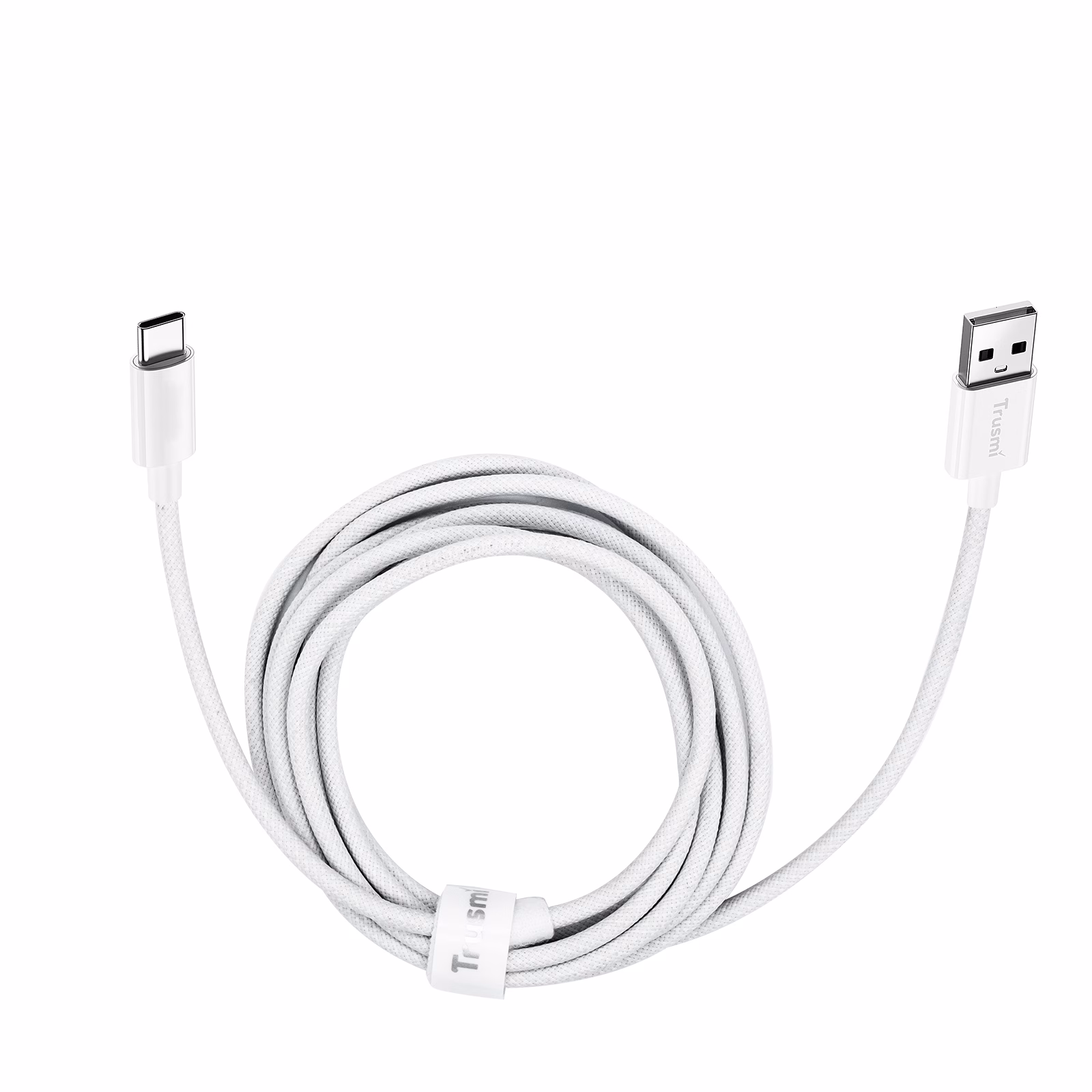 TRUSMI CA55-03 60W C To C Braided Charging Cable White 1M - Image 4