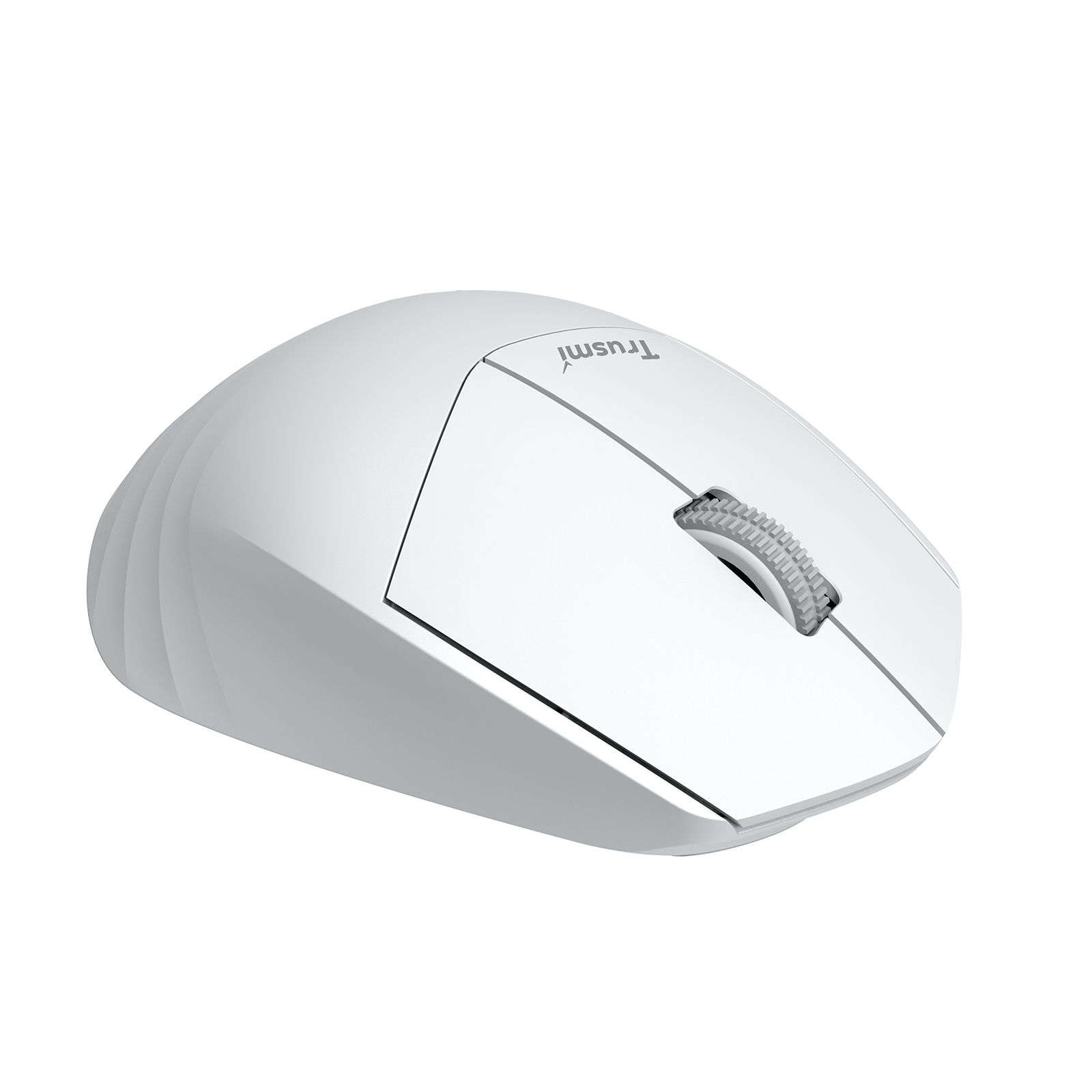 TRUSMI MU01-02 2.4G/BT Ergonomic Contoured-Shape Design Wireless Mouse White - Image 3