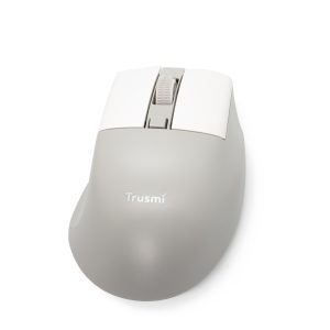 TRUSMI MU03-02 2.4G+BT Ergonomic Contoured-Shape Design Wireless Mouse White