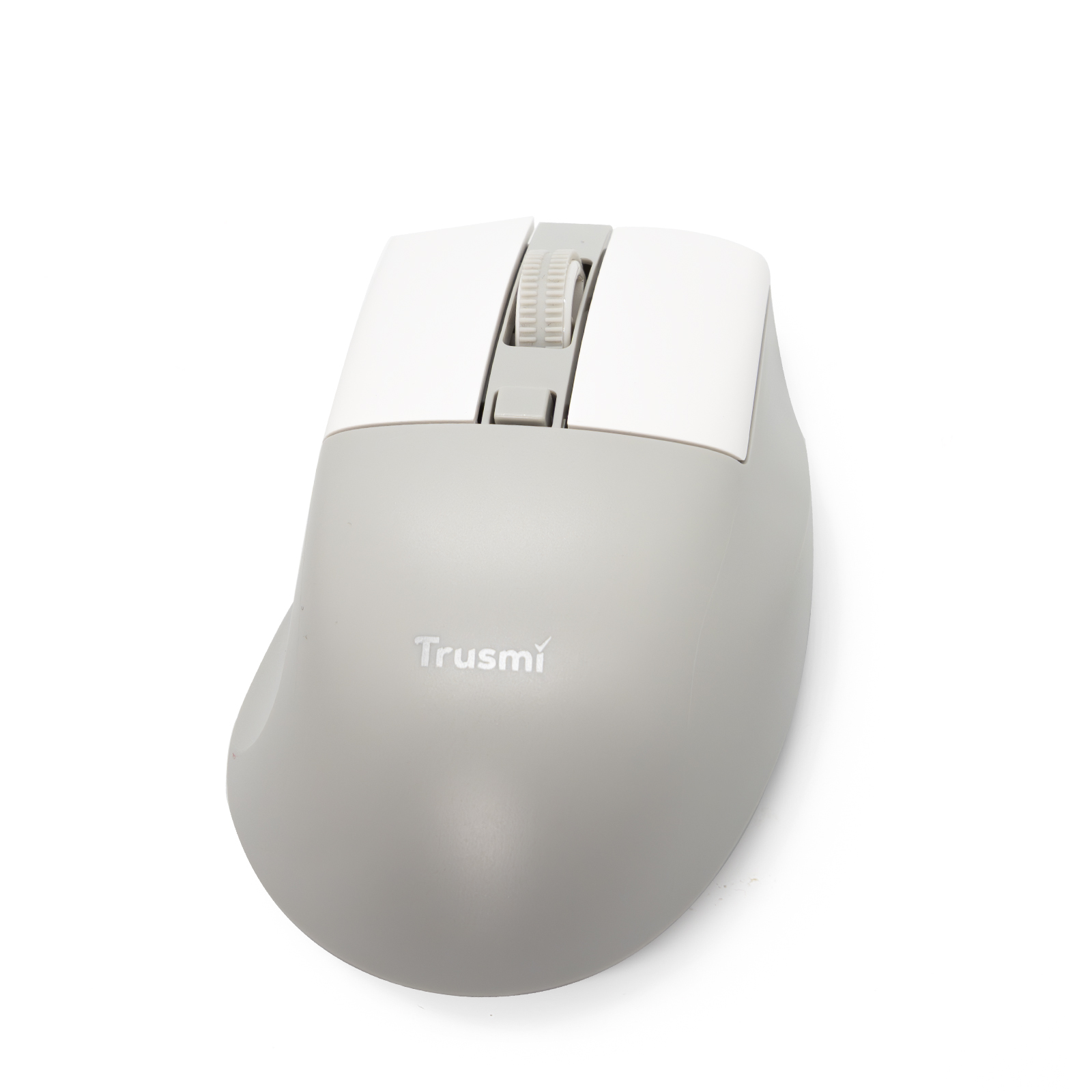 TRUSMI MU03-02 2.4G+BT Ergonomic Contoured-Shape Design Wireless Mouse White