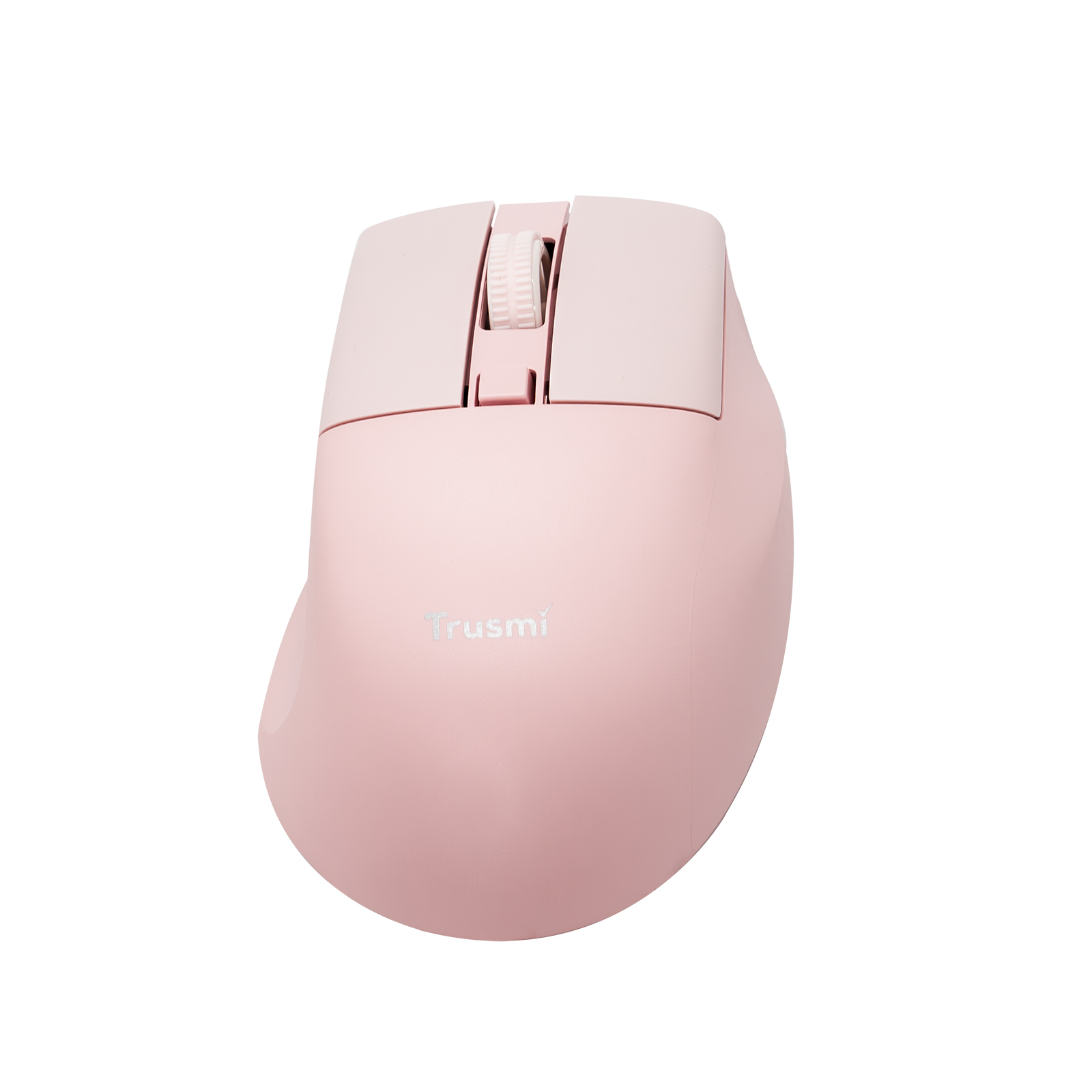 TRUSMI MU03-03 2.4G+BT Ergonomic Contoured-Shape Design Wireless Mouse Pink