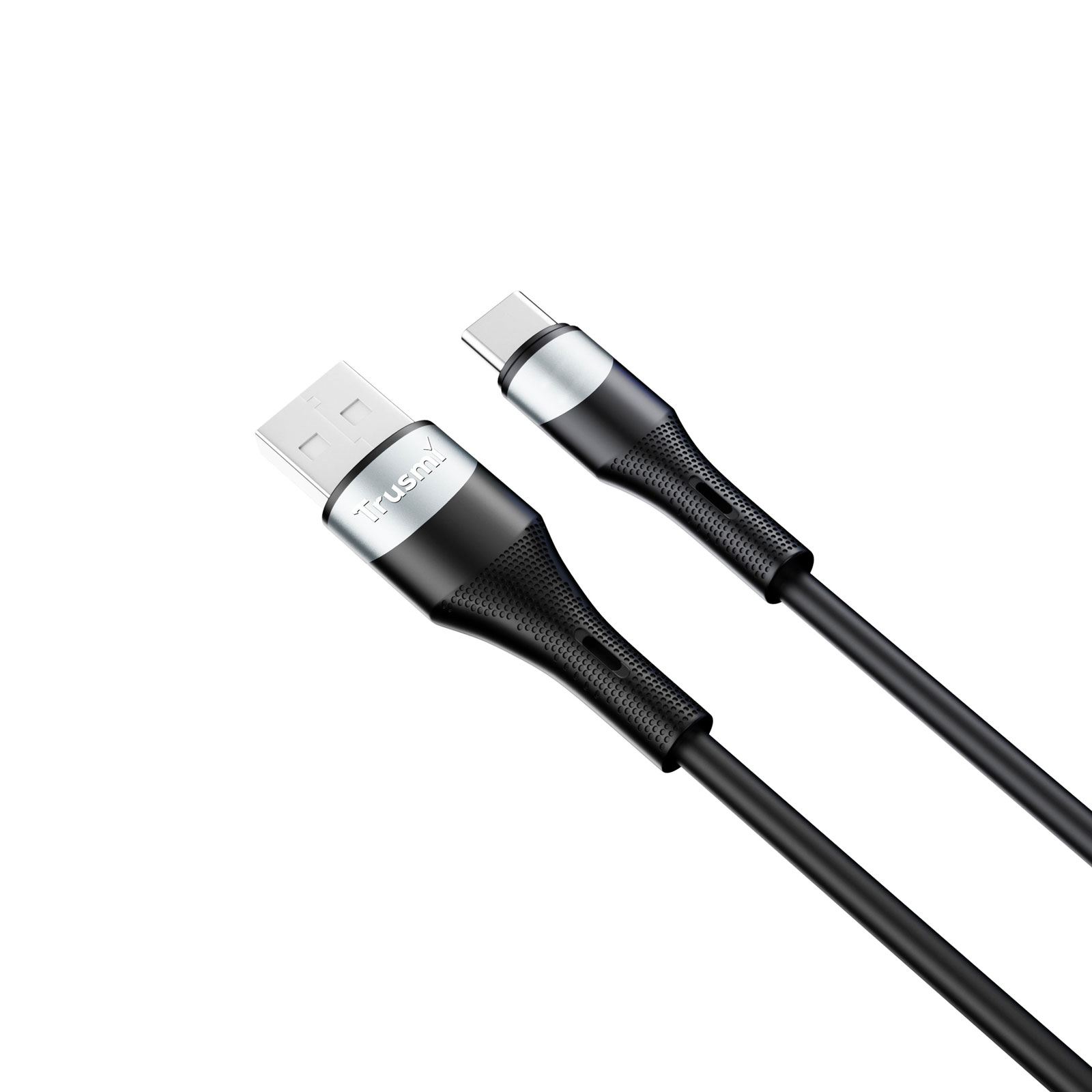 TRUSMI CA34-03 3A USB-A to C Silicone Cable Black 2M