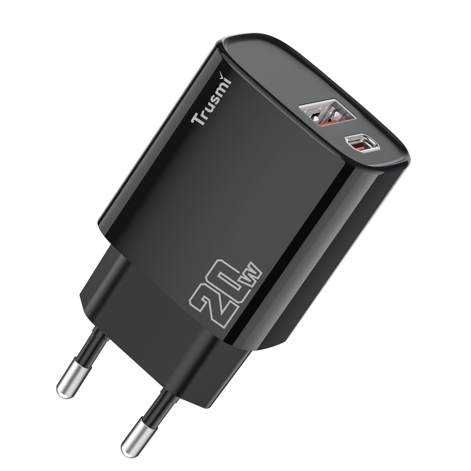 TRUSMI CH07-053 PD20W A+C GaN FAST Charger(EU) Black