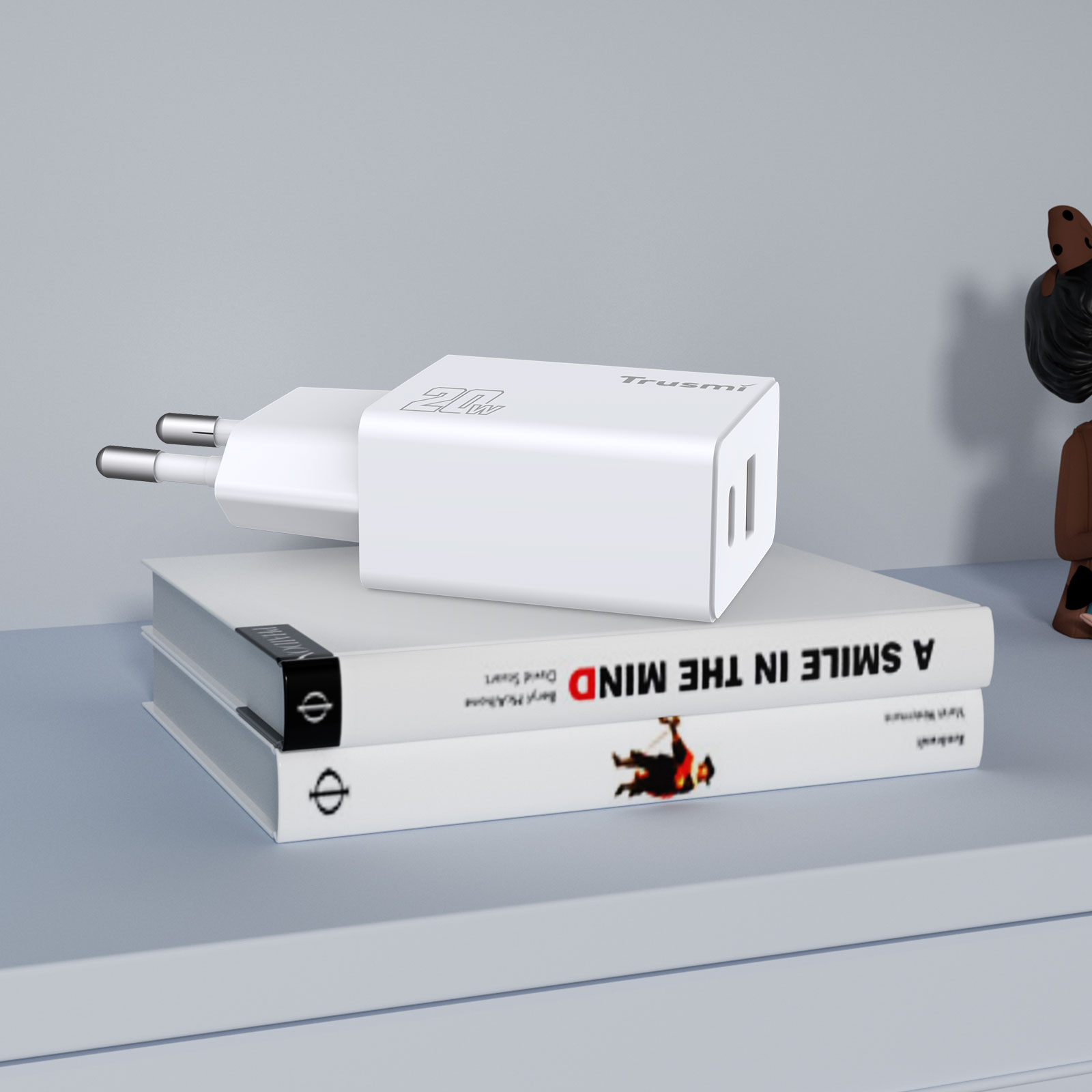 TRUSMI CH07-054 PD20W A+C GaN FAST Charger(EU) White - Image 2