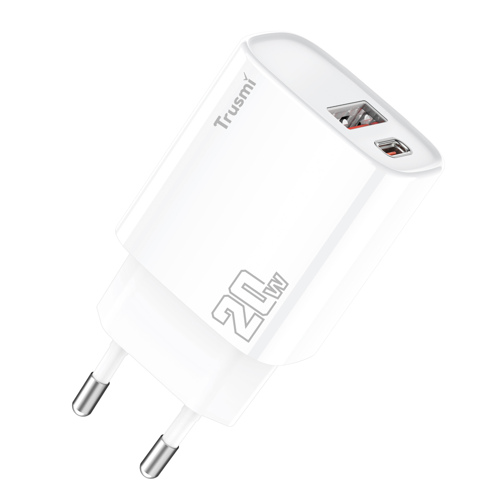TRUSMI CH07-054 PD20W A+C GaN FAST Charger(EU) White
