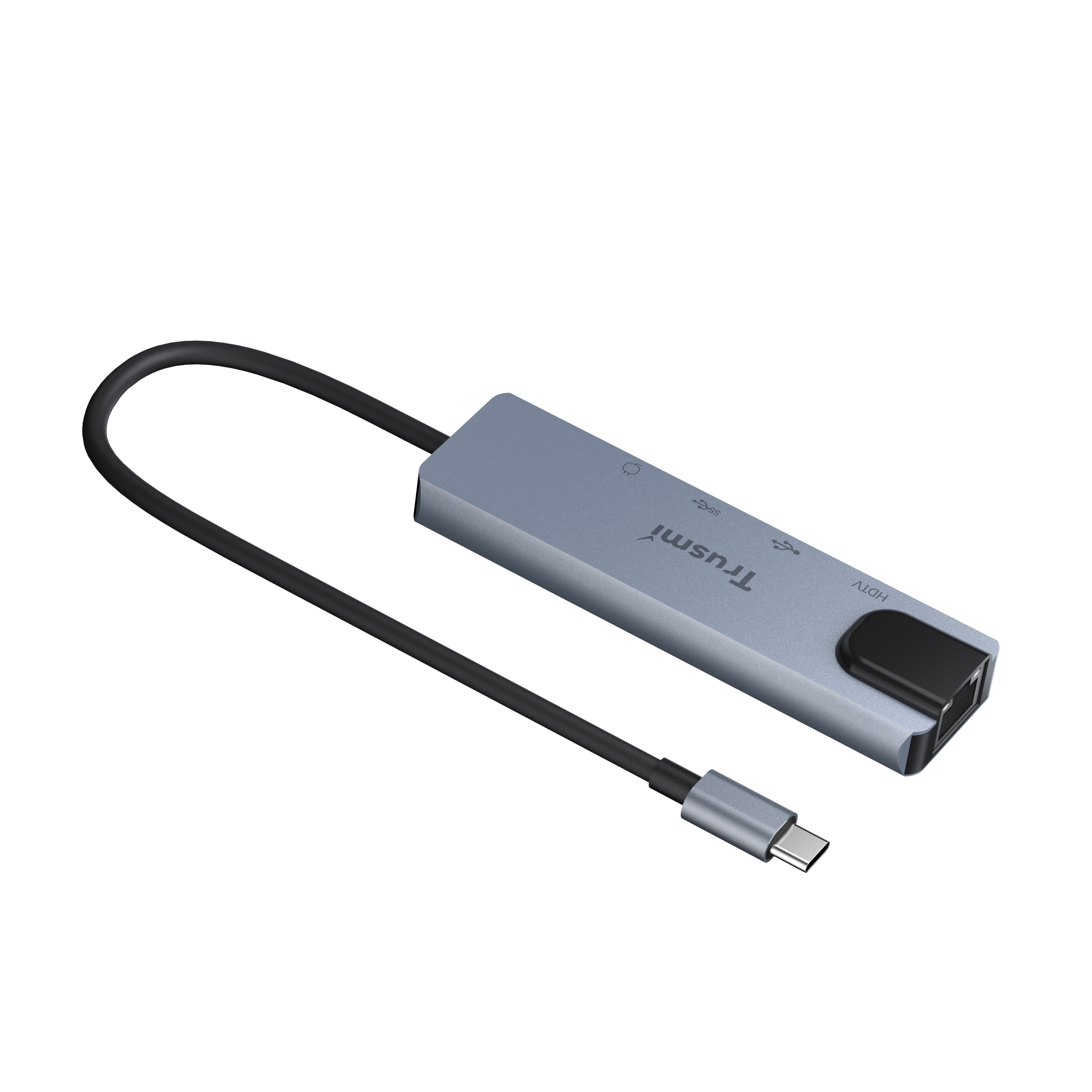 TRUSMI DS01-04 Type-C to HDMi+RJ45+USB2.0+USB3.0+Type-C PD100W - Image 4