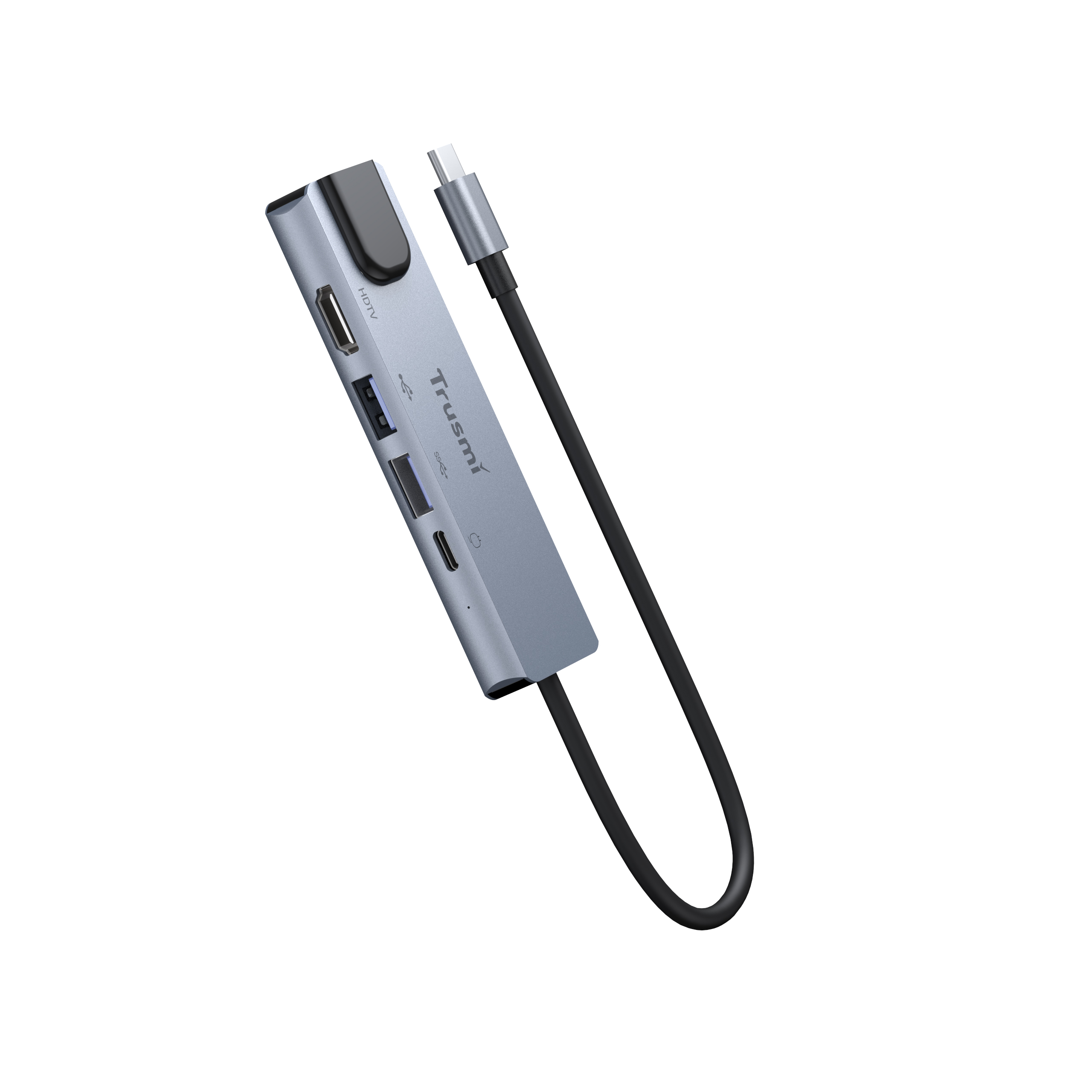 TRUSMI DS01-04 Type-C to HDMi+RJ45+USB2.0+USB3.0+Type-C PD100W - Image 5
