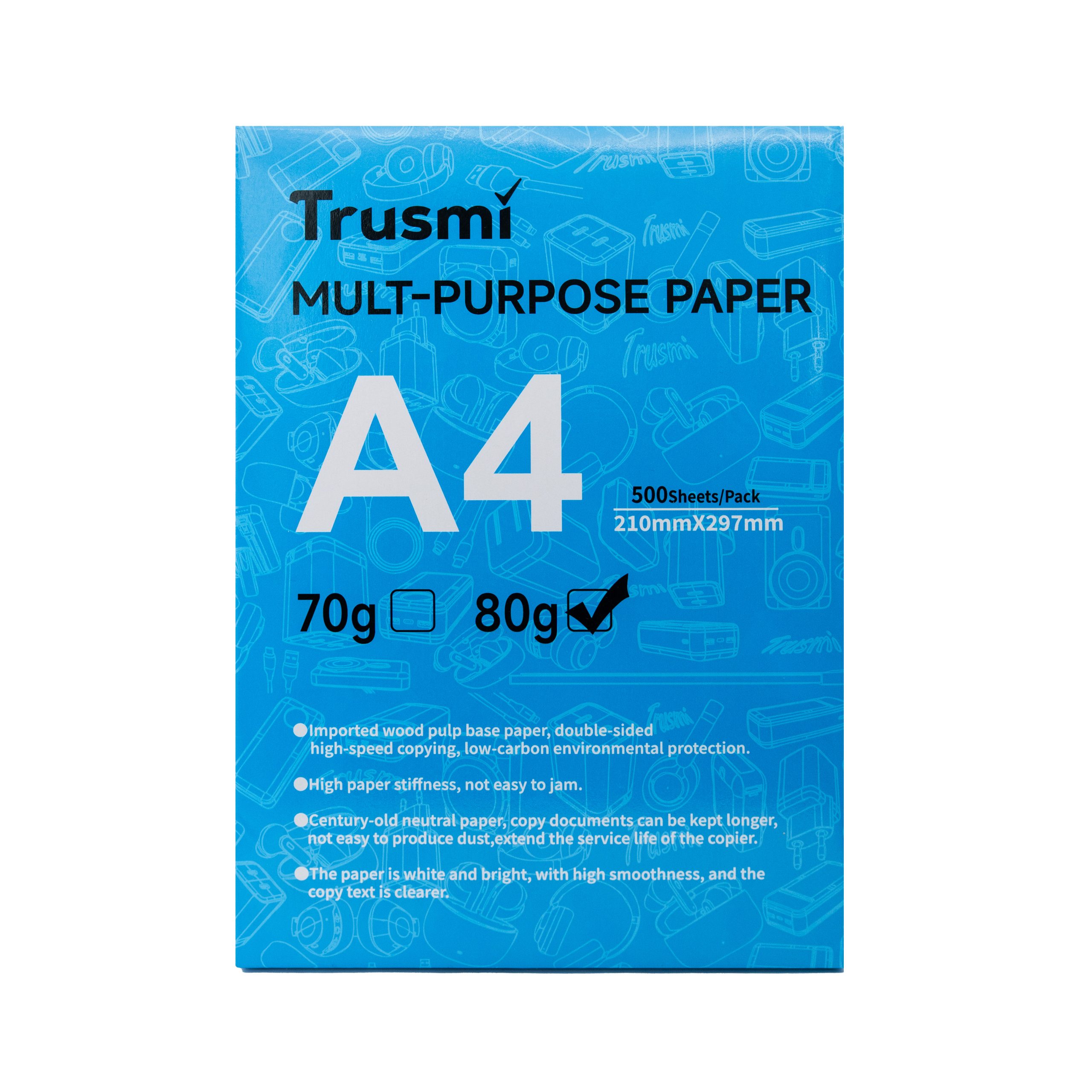 TRUSMI FL-054 A4 MULT-PURPOSE PAPER 500sheets/Pack