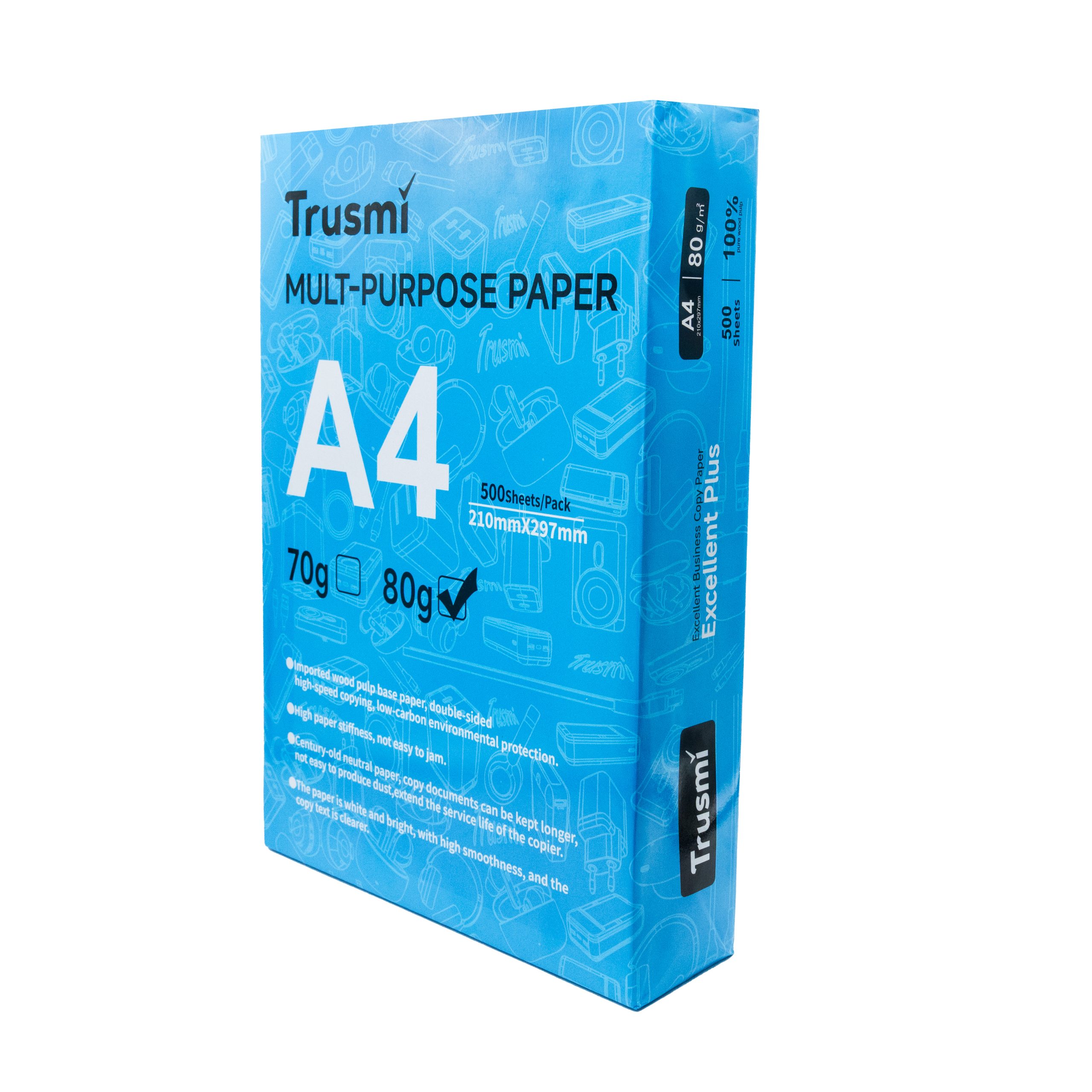 TRUSMI FL-054 A4 MULT-PURPOSE PAPER 500sheets/Pack - Image 3