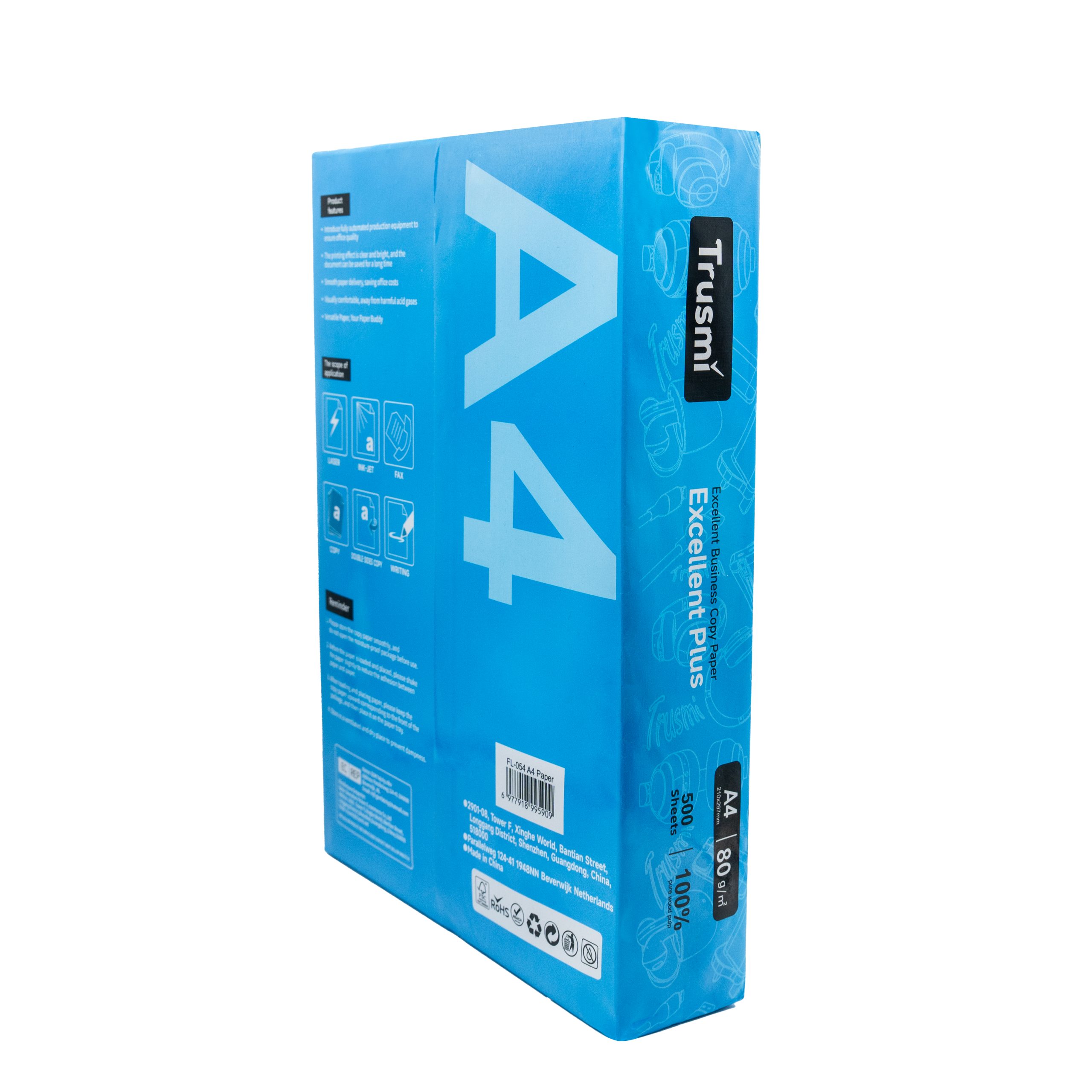 TRUSMI FL-054 A4 MULT-PURPOSE PAPER 500sheets/Pack - Image 4