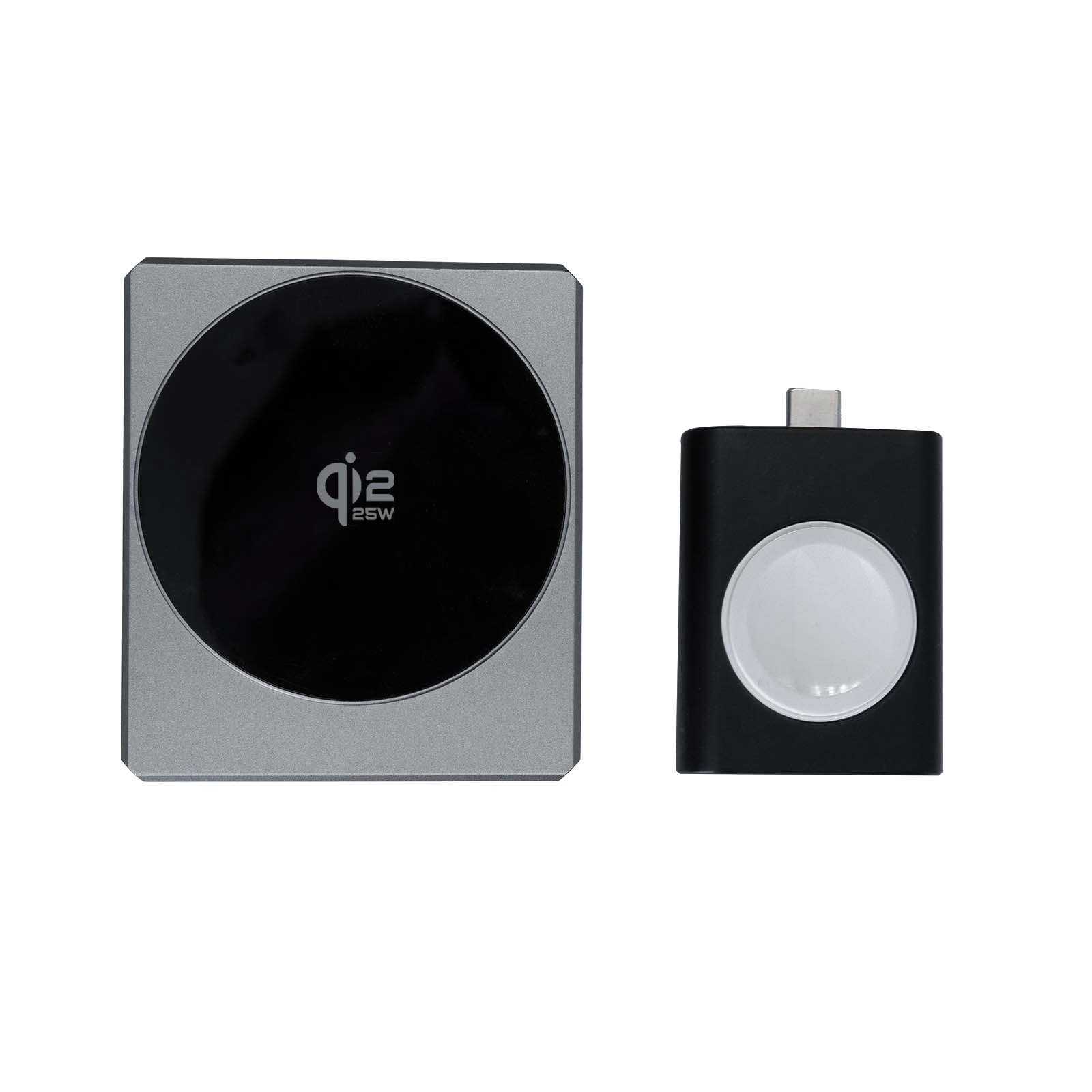 TRUSMI T1-MPP25 Qi2 25W 3-in-1 Cube Wireless Charging Station Gray - Image 3